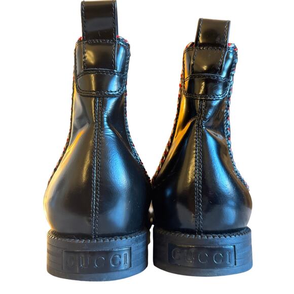 Gucci Men\'s Black Calfskin Mens Beyond Chelsea Ankle Boots